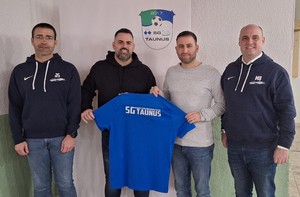 v. links: Jrg Springer (Sportlicher Leiter), Giuliano Kaiser, Miguel Chaparro, Manuel Bcher (1. Vorsitzender TuS Eisenbach)